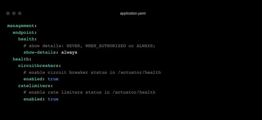 health indicator configuration